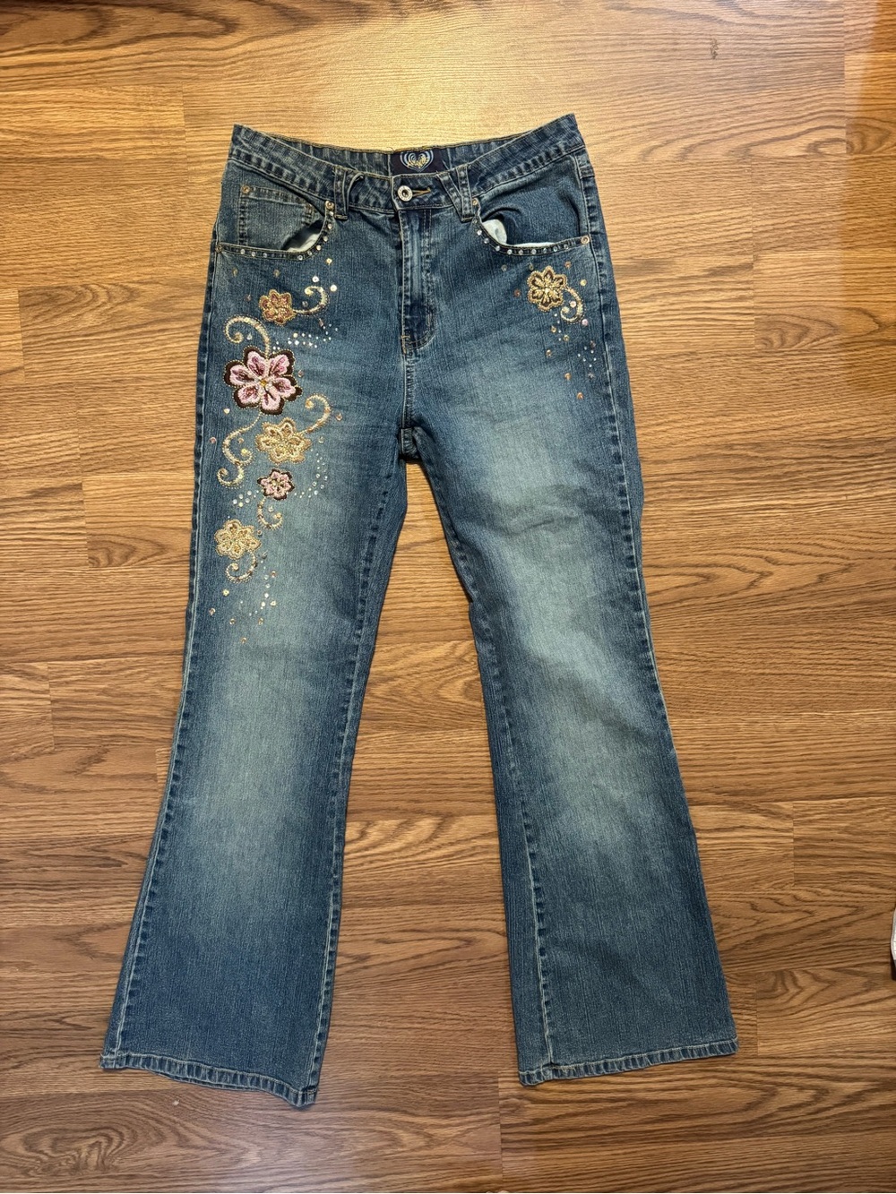 Angels Blue Embroidered  Jeans READ DESCRIPTION